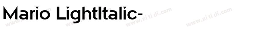 Mario LightItalic字体转换